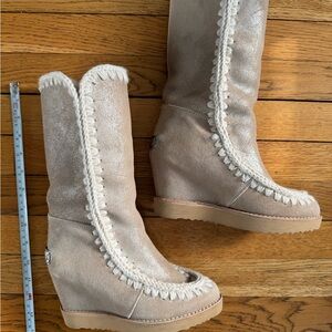 MOU feminine French toe wedge